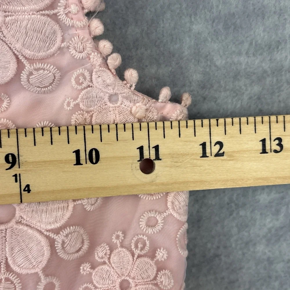Vintage Girls Lace Dress 6‎ Pink Crinoline Rhinestones Sleeveless Rare Editions